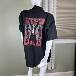 Thrashed Grunge Punk Graphic Work Shirt – Red Kap‎ – Size L